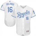 Wholesale Cheap Royals #16 Paulo Orlando White Flexbase Authentic Collection Father's Day Stitched MLB Jersey