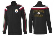 Wholesale Cheap NFL Pittsburgh Steelers Heart Jacket Black_1