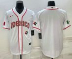 Cheap Men's USA Baseball Blank 2023 White World Classic Stitched Jersey