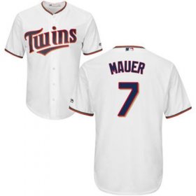 Wholesale Cheap Twins #7 Joe Mauer White Cool Base Stitched Youth MLB Jersey