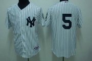 Wholesale Cheap Yankees #5 Joe DiMaggio Stitched White MLB Jersey