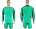 Wholesale Cheap Greece Blank Green Goalkeeper Long Sleeves Soccer Country Jersey