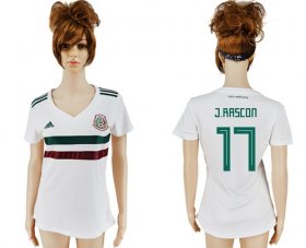 Wholesale Cheap Women\'s Mexico #17 J.Rascon Away Soccer Country Jersey