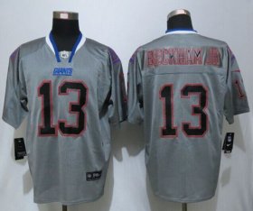 Wholesale Cheap Nike Giants #13 Odell Beckham Jr Lights Out Grey Men\'s Stitched NFL Elite Jersey