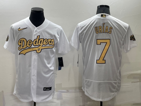 Wholesale Men\'s Los Angeles Dodgers #7 Julio Urias White 2022 All Star Stitched Flex Base Nike Jersey