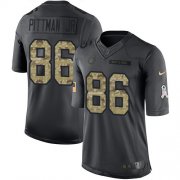 Wholesale Cheap Nike Colts #86 Michael Pittman Jr. Black Youth Stitched NFL Limited 2016 Salute to Service Jersey
