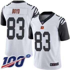 Wholesale Cheap Nike Bengals #83 Tyler Boyd White Men\'s Stitched NFL Limited Rush 100th Season Jersey