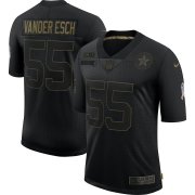 Wholesale Cheap Nike Cowboys 55 Leighton Vander Esch Black 2020 Salute To Service Limited Jersey