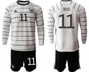 Wholesale Cheap Men 2021 European Cup Germany home white Long sleeve 11 Soccer Jersey