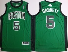 Wholesale Cheap Boston Celtics #5 Kevin Garnett Revolution 30 Swingman Green With Black Jersey
