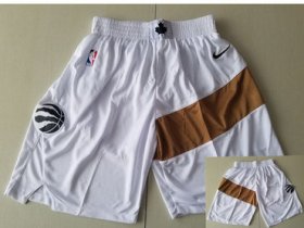 Wholesale Cheap Men\'s Toronto Raptors White Nike Swingman Shorts