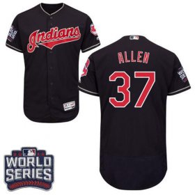 Wholesale Cheap Indians #37 Cody Allen Navy Blue Flexbase Authentic Collection 2016 World Series Bound Stitched MLB Jersey