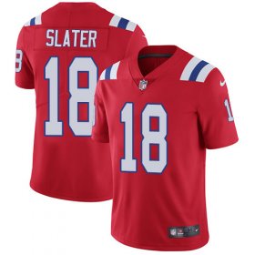 Wholesale Cheap Nike Patriots #18 Matt Slater Red Alternate Men\'s Stitched NFL Vapor Untouchable Limited Jersey