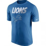 Wholesale Cheap Men's Detroit Lions Nike Light Blue Legend Staff Practice Performance T-Shirt