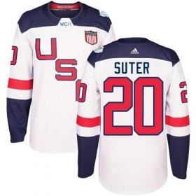 Wholesale Cheap Team USA #20 Ryan Suter White 2016 World Cup Stitched NHL Jersey
