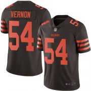 Wholesale Cheap Nike Browns #54 Olivier Vernon Brown Youth Stitched NFL Limited Rush Jersey