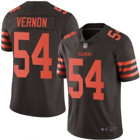 Wholesale Cheap Nike Browns #54 Olivier Vernon Brown Youth Stitched NFL Limited Rush Jersey