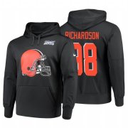 Wholesale Cheap Cleveland Browns #88 Sheldon Richardson Nike NFL 100 Primary Logo Circuit Name & Number Pullover Hoodie Anthracite
