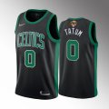 Wholesale Cheap Men's Boston Celtics #0 Jayson Tatum 2022 Black Finals Stitched Jersey