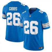 Cheap Men's Detroit Lions #26 Jahmyr Gibbs Blue 2024 F.U.S.E. Vapor Limited Stitched Jersey
