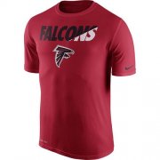 Wholesale Cheap Men's Atlanta Falcons Nike Red Legend Staff Practice Performance T-Shirt
