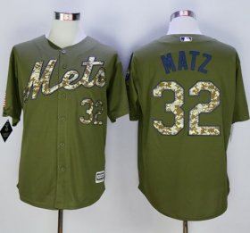 Wholesale Cheap Mets #32 Steven Matz Green Camo New Cool Base Stitched MLB Jersey