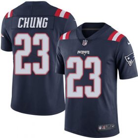 Wholesale Cheap Nike Patriots #23 Patrick Chung Navy Blue Men\'s Stitched NFL Limited Rush Jersey
