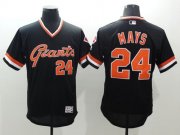 Wholesale Cheap Giants #24 Willie Mays Black Flexbase Authentic Collection Cooperstown Stitched MLB Jersey