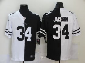 Wholesale Cheap Men\'s Las Vegas Raiders #34 Bo Jackson White Black Peaceful Coexisting 2020 Vapor Untouchable Stitched NFL Nike Limited Jersey