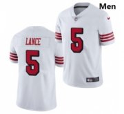 Wholesale Cheap Men San Francisco 49ers #5 Trey Lance Jersey White 2021 Color Rush Limited