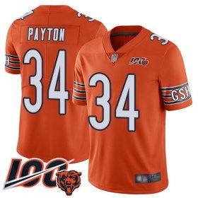 Wholesale Cheap Nike Bears #34 Walter Payton Orange Youth Stitched NFL Limited Rush 100th Season Jersey