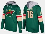 Wholesale Cheap Wild #16 Jason Zucker Green Name And Number Hoodie