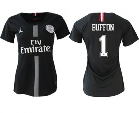 Wholesale Cheap Women\'s Jordan Paris Saint-Germain #1 Buffon Home Soccer Club Jersey