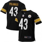 Wholesale Cheap Toddler Nike Steelers #43 Troy Polamalu Black Team Color Stitched NFL Elite Jersey