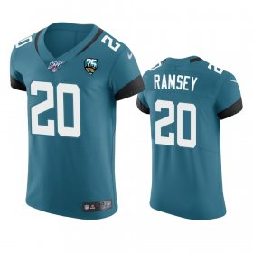 Wholesale Cheap Jacksonville Jaguars #20 Jalen Ramsey Teal 25th Season Vapor Elite Stitched NFL Jersey