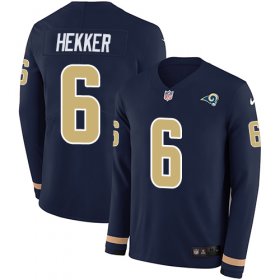 Wholesale Cheap Nike Rams #6 Johnny Hekker Navy Blue Team Color Men\'s Stitched NFL Limited Therma Long Sleeve Jersey