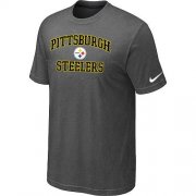 Wholesale Cheap Nike NFL Pittsburgh Steelers Heart & Soul NFL T-Shirt Crow Grey