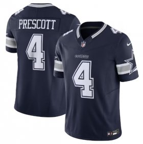 Wholesale Cheap Men\'s Dallas Cowboys #4 Dak Prescott Navy 2023 F.U.S.E. Vapor Limited Stitched Football Jersey
