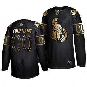 Wholesale Cheap Adidas Senators Custom_senators Men\'s 2019 Black Golden Edition Authentic Stitched NHL Jersey