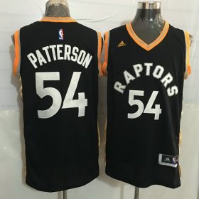 Wholesale Cheap Men\'s Toronto Raptors #54 Patrick Patterson Black With Gold New NBA Rev 30 Swingman Jersey