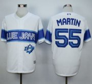Wholesale Cheap Blue Jays #55 Russell Martin White Exclusive New Cool Base Stitched MLB Jersey