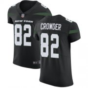 Wholesale Cheap Nike Jets #82 Jamison Crowder Black Alternate Men's Stitched NFL Vapor Untouchable Elite Jersey