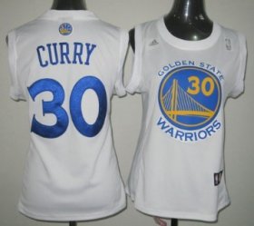 Wholesale Cheap Golden State Warriors #30 Stephen Curry White Womens Jersey