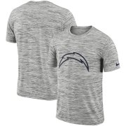 Wholesale Cheap Los Angeles Chargers Nike Sideline Legend Velocity Travel Performance T-Shirt Heathered Black