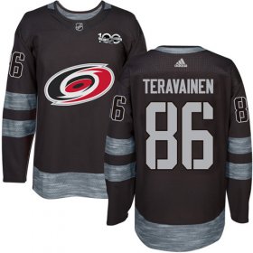 Wholesale Cheap Adidas Hurricanes #86 Teuvo Teravainen Black 1917-2017 100th Anniversary Stitched NHL Jersey