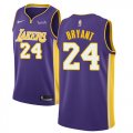 Wholesale Cheap Men's Los Angeles Lakers #24 Kobe Bryant 2017-2018 Purple Nike Swingman Stitched NBA Jersey