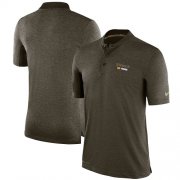 Wholesale Cheap Men's Minnesota Vikings Nike Olive Salute to Service Sideline Polo T-Shirt