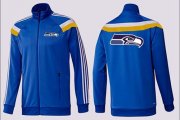 Wholesale Cheap NFL Seattle Seahawks Team Logo Jacket Blue_2