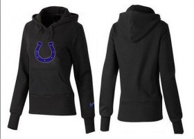 Wholesale Cheap Women\'s Indianapolis Colts Logo Pullover Hoodie Black