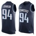 Wholesale Cheap Nike Titans #94 Austin Johnson Navy Blue Team Color Men's Stitched NFL Limited Tank Top Jersey